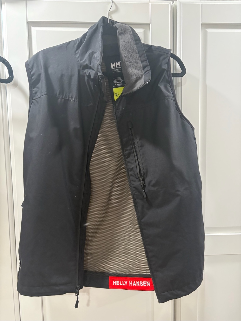 Helly Hansen Black Men's Shell Vest with Red Logo Trim